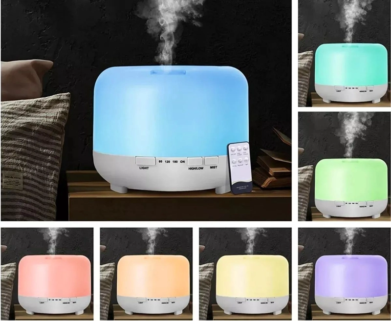 HUMIDIFICADOR ULTRASONICO DIFUSOR 500ML EN COLOR BLANCO - 2