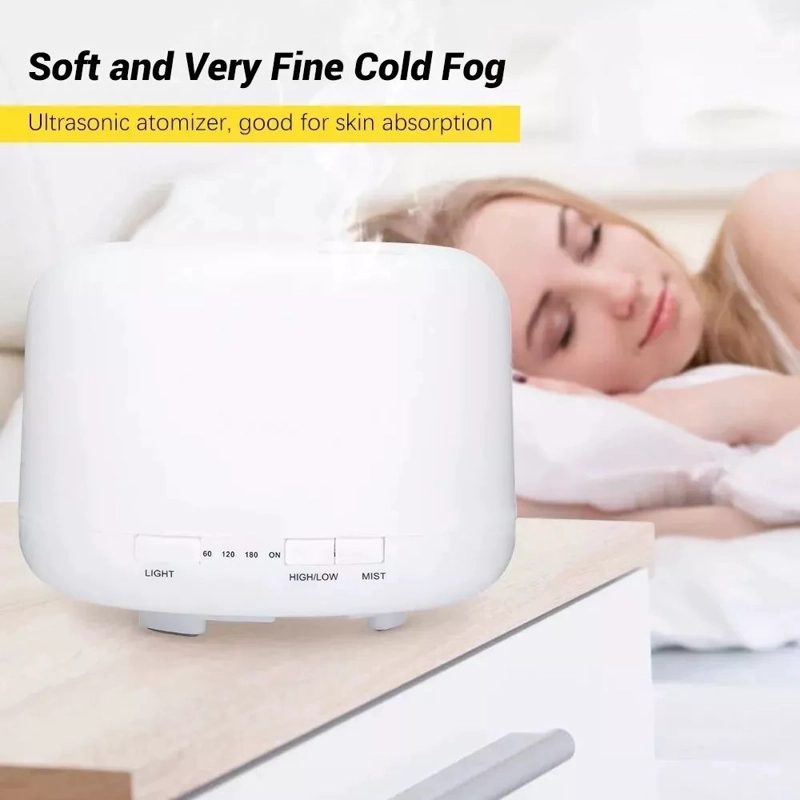 HUMIDIFICADOR ULTRASONICO DIFUSOR 500ML EN COLOR BLANCO - 3