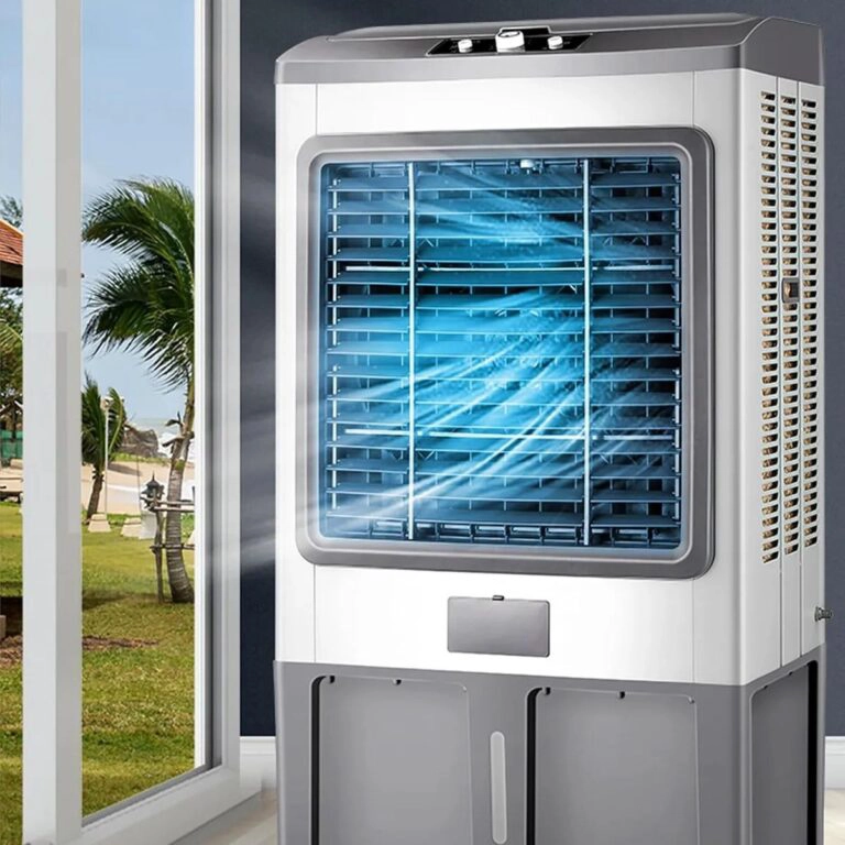 ENFRIADOR EVAPORATIVO DE AIRE CON RUEDAS INDUSTRIAL 60 LITRO BLANCO - 1