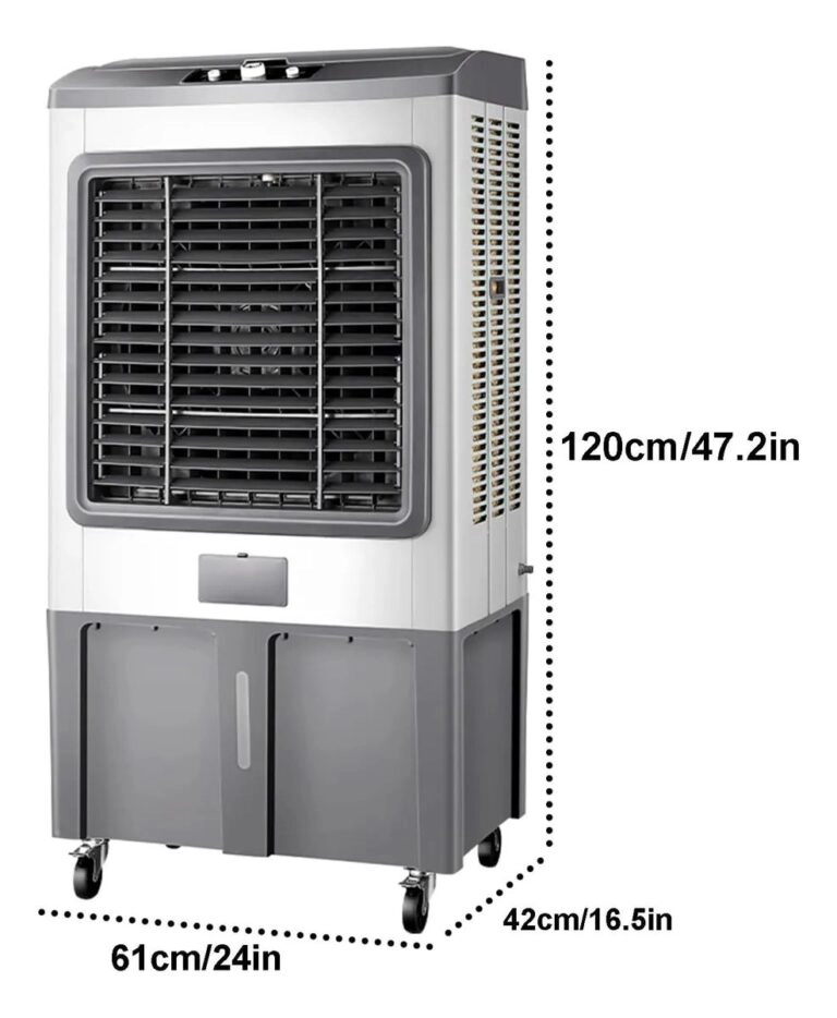 ENFRIADOR EVAPORATIVO DE AIRE CON RUEDAS INDUSTRIAL 60 LITRO BLANCO - 4