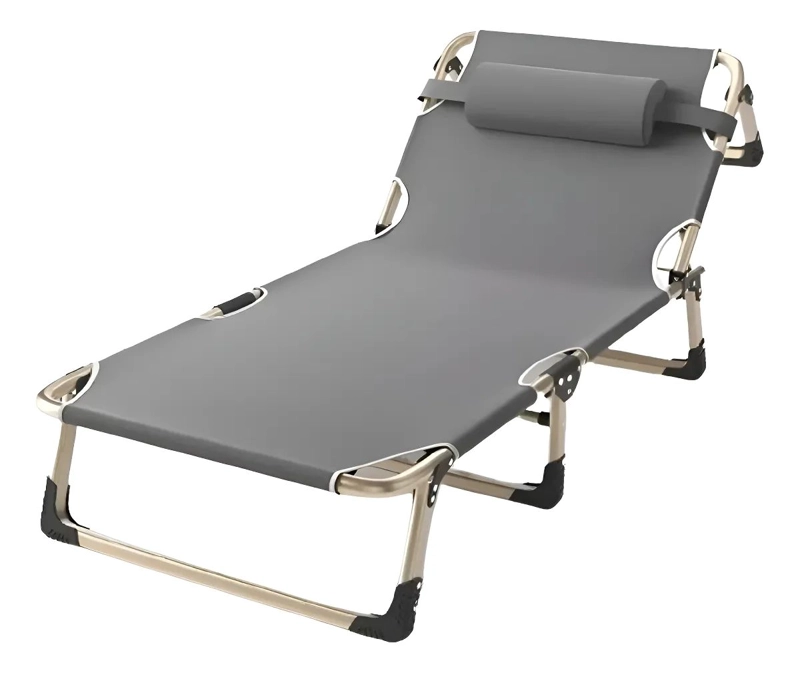 SILLA CAMA PLEGABLE PORTABLE PARA PLAYA CAMPING Y PISCINA - 1