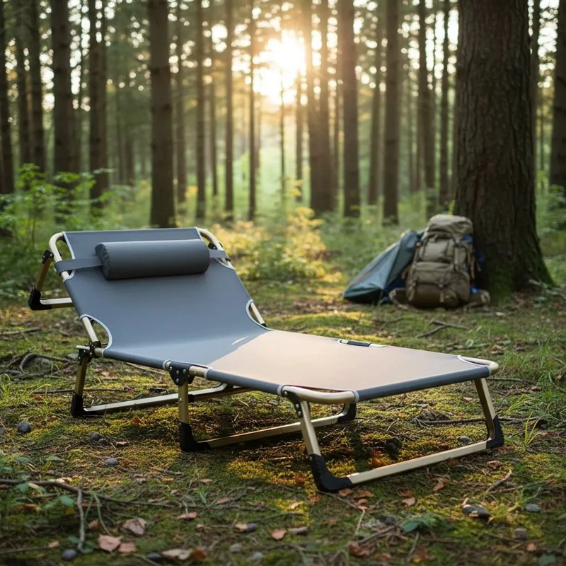 SILLA CAMA PLEGABLE PORTABLE PARA PLAYA CAMPING Y PISCINA - 4