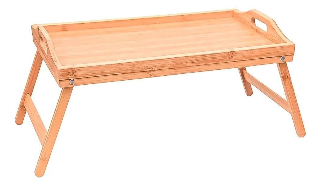 MESA BANDEJA PLEGABLE DESAYUNO BAMBU PARA CAMA Y SOFA - 1