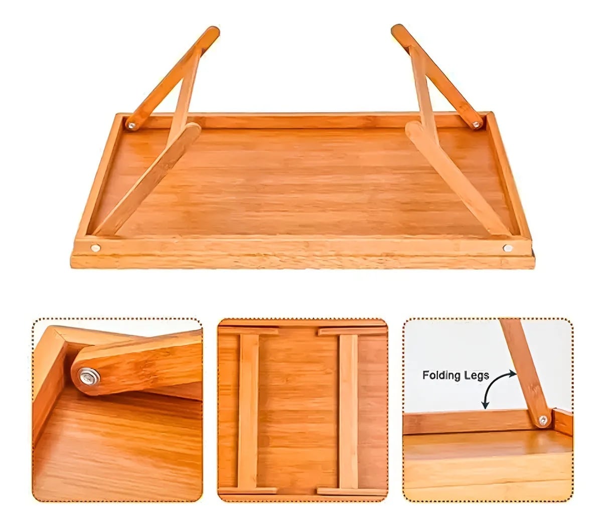 MESA BANDEJA PLEGABLE DESAYUNO BAMBU PARA CAMA Y SOFA - 3