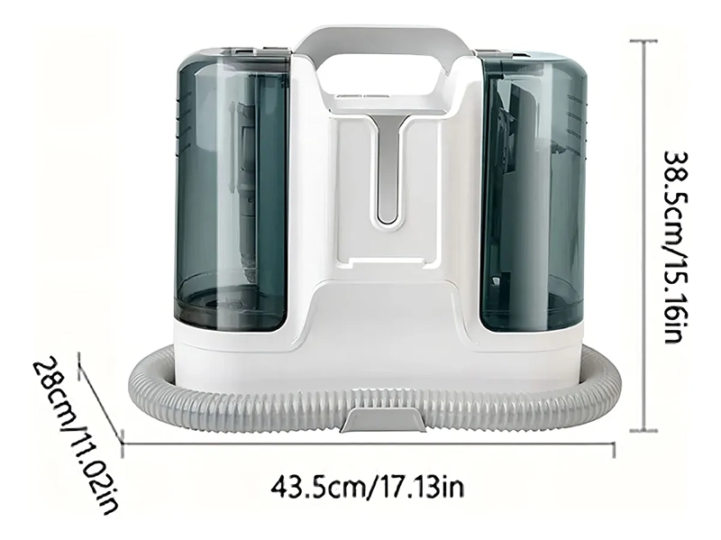 ELIXIR ASPIRADORA LAVA ALFOMBRA TAPICERIA DE INYECCION SUCCION 550W 1.8L CON 6 CONECTORES - 2