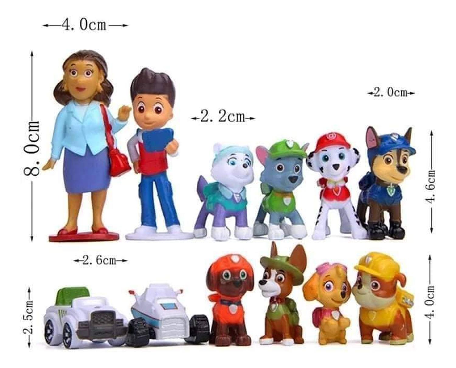 SET 12 FIGURAS PAW PATROL PVC DURO JUGUETES - 5