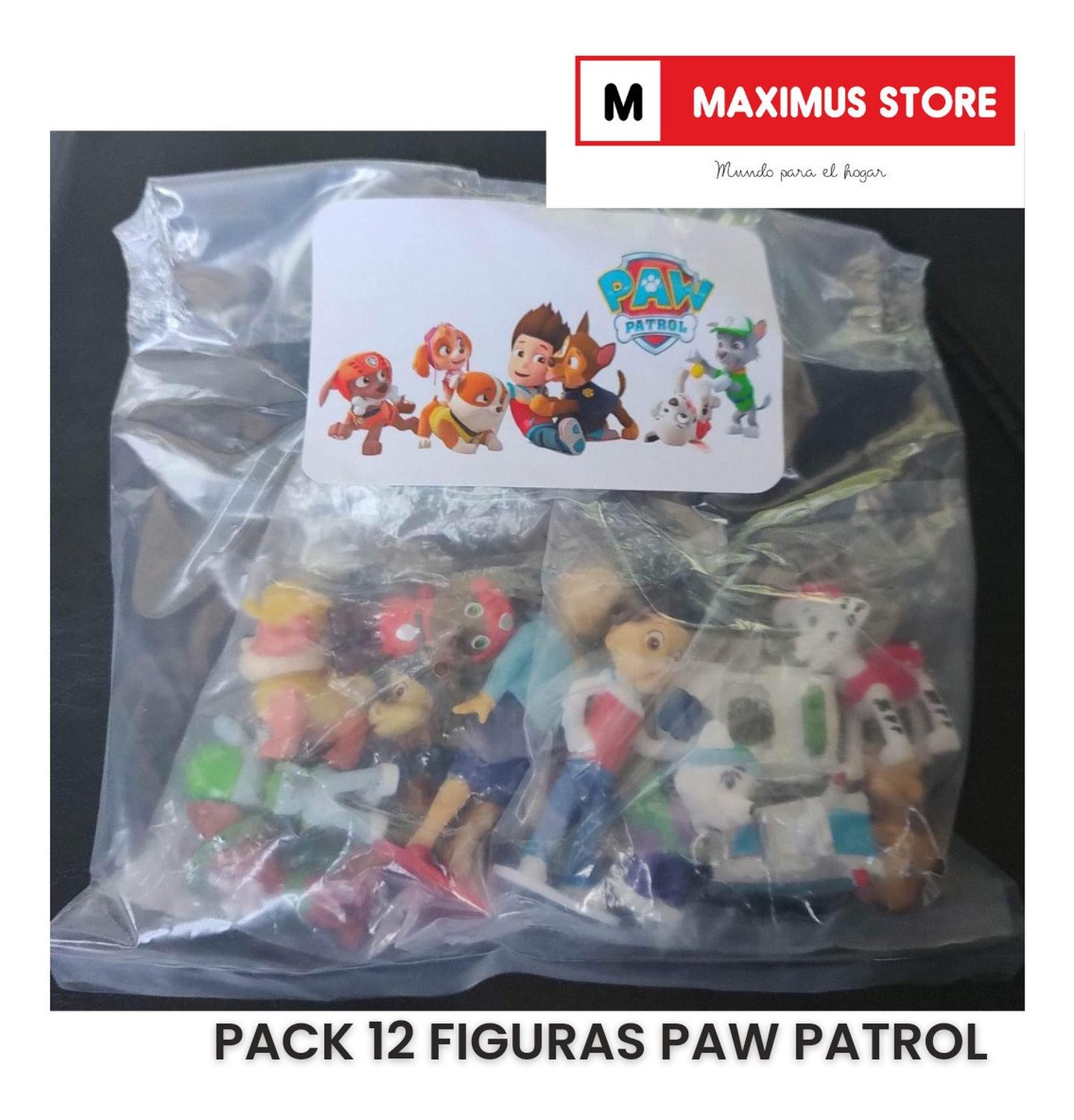 PACK PAW PATROL 12 FIGURAS PVC DURO PATRULLA CANINA - 2