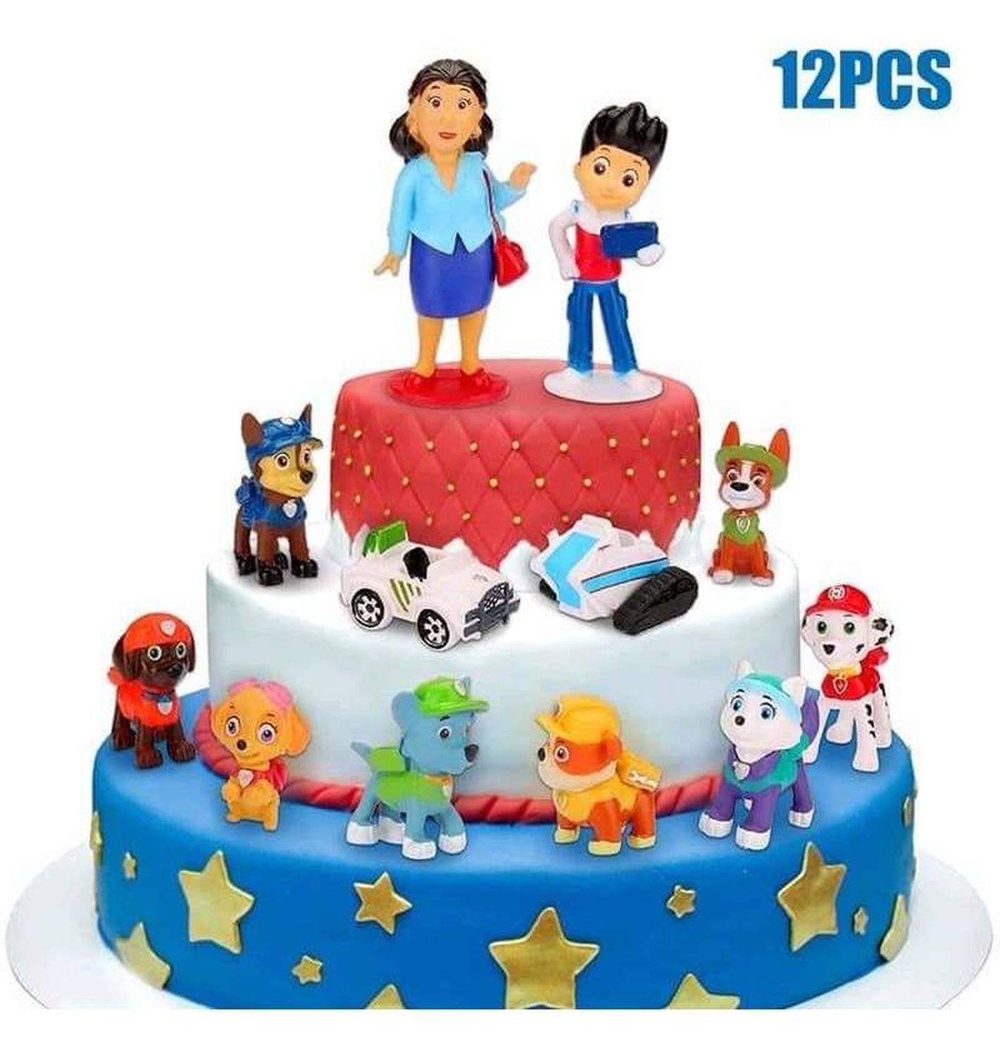 PACK PAW PATROL 12 FIGURAS PVC DURO PATRULLA CANINA - 6