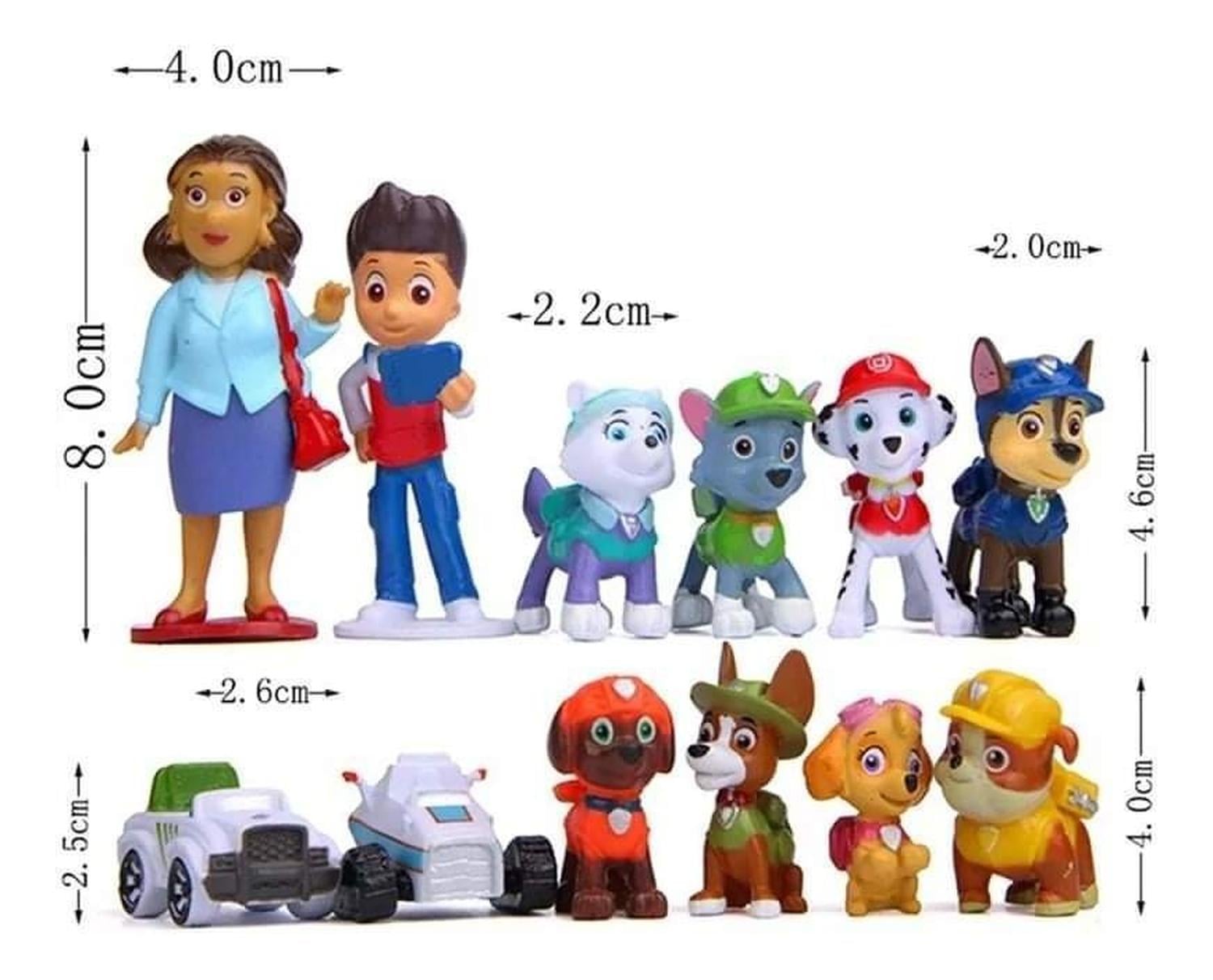 PACK 12 FIGURAS PAW PATROL DE PVC DURO - 5