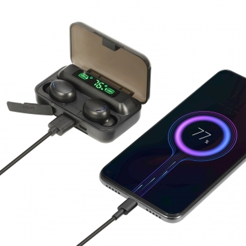 AUDÍFONOS MAXIMUS STORE F9-5 + BANCO BATERÍA 2.000MAH BLUETOOTH NEGRO - 6