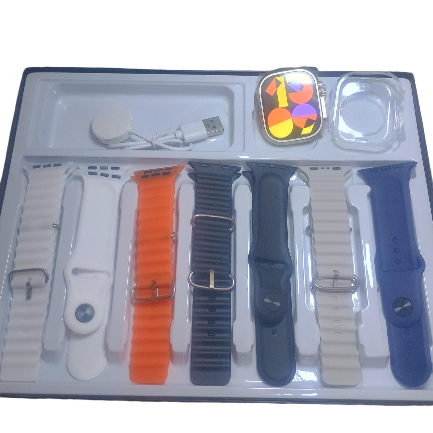 RELOJ INTELIGENTE SMARTWATCH DT900 ULTRA NEGRO - 7 CORREAS - 3