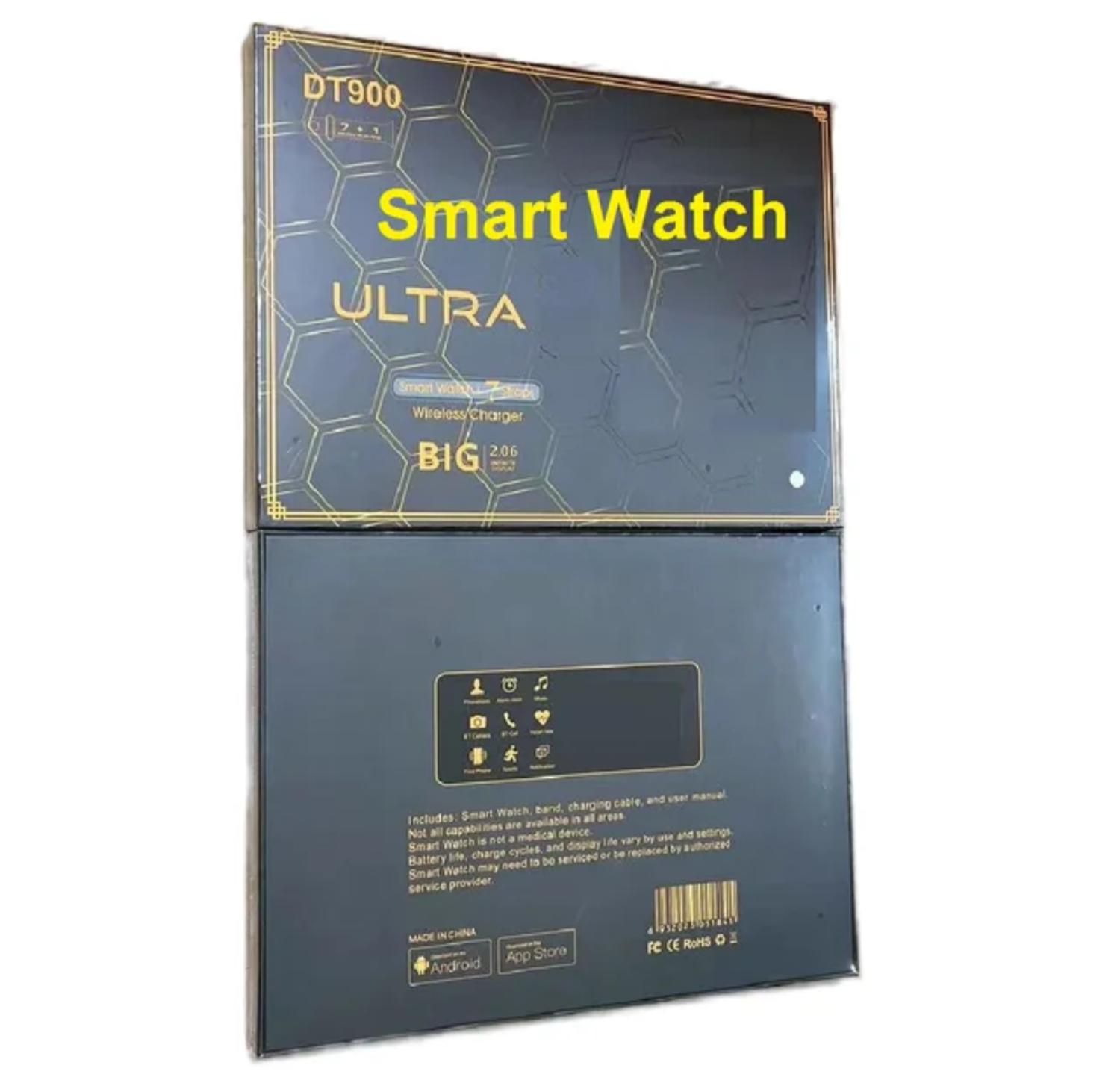 RELOJ INTELIGENTE SMARTWATCH DT900 ULTRA NEGRO - 7 CORREAS - 6