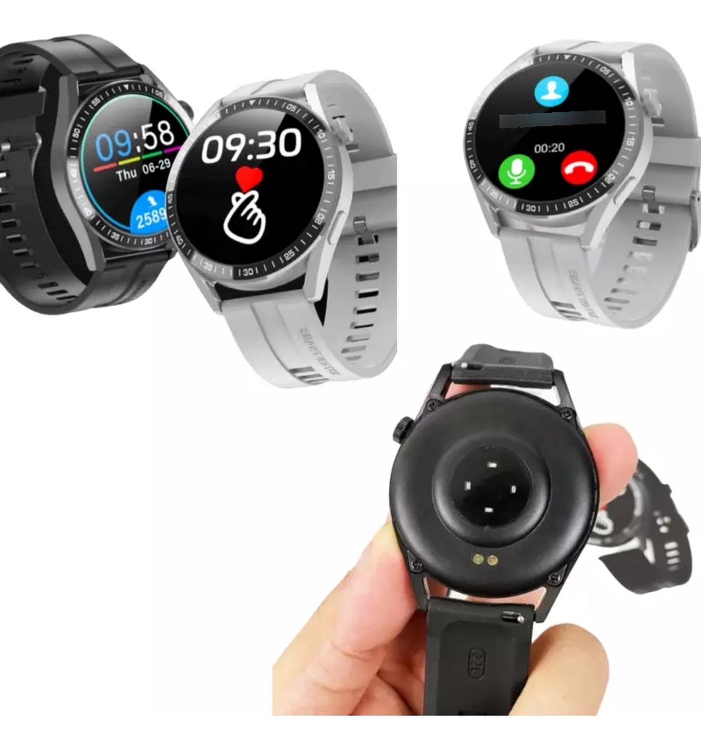 RELOJ WH8 INTELIGENTE SMARTWATCH GRIS / REALIZA LLAMADAS - 5
