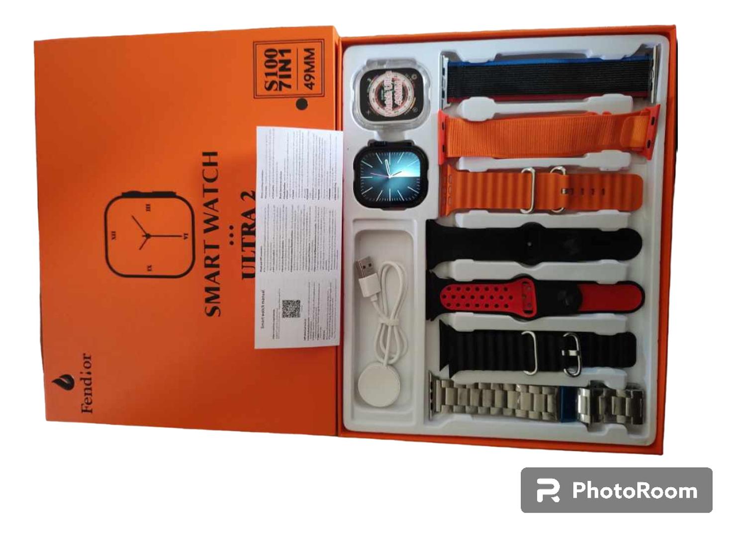 RELOJ SMARTWATCH S100 ULTRA NEGRO 7 EN 1 - 2024 - 3