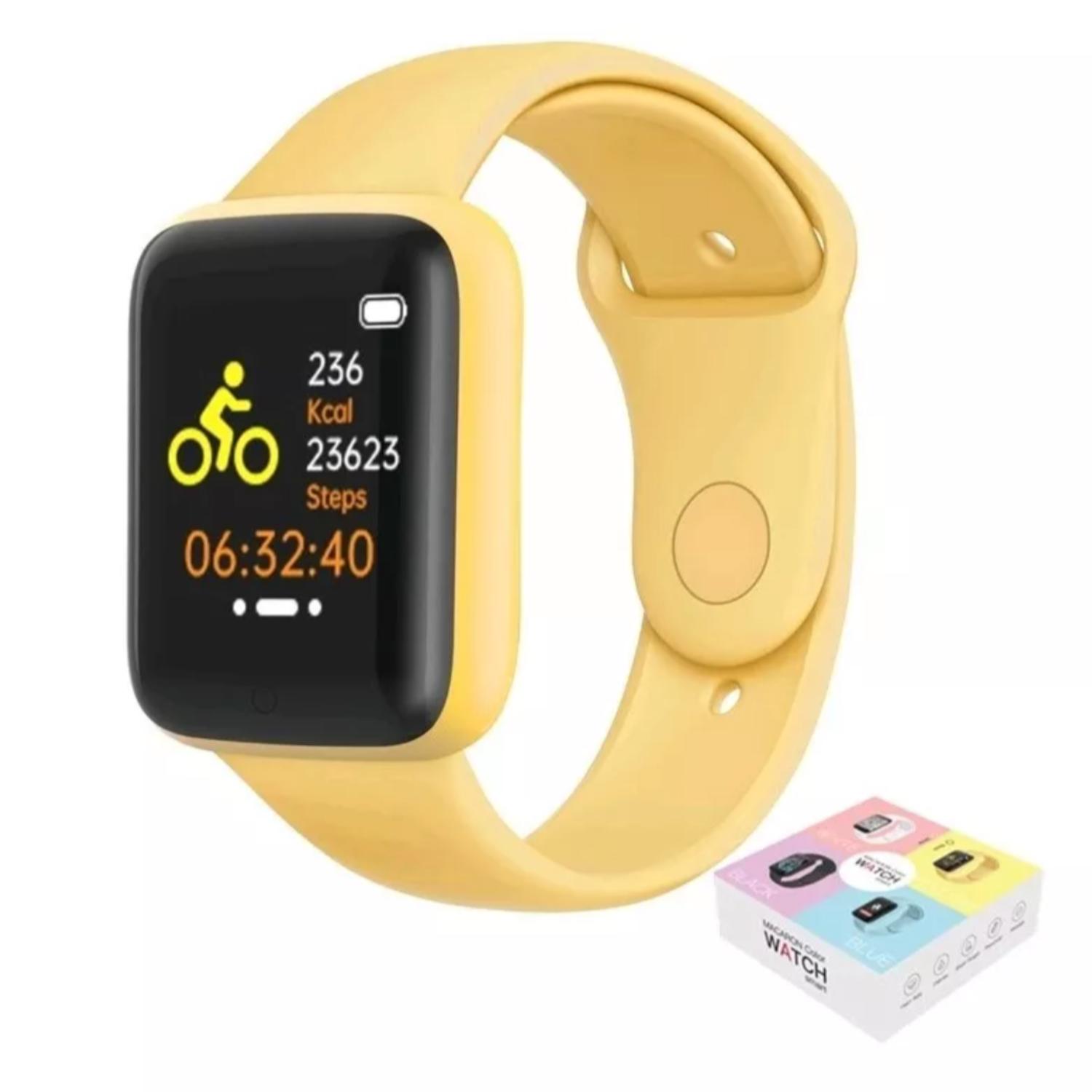 RELOJ D20 INTELIGENTE SMARTWATCH AMARILLO 2024 - 1