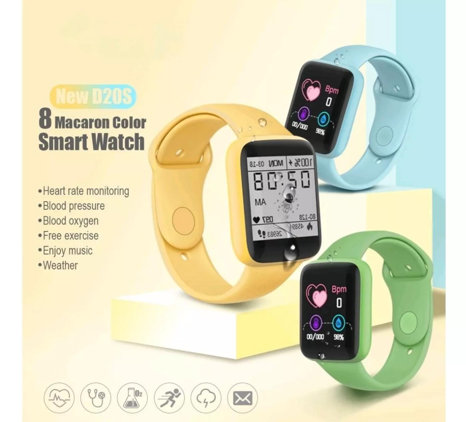 RELOJ D20 INTELIGENTE SMARTWATCH AMARILLO 2024 - 5