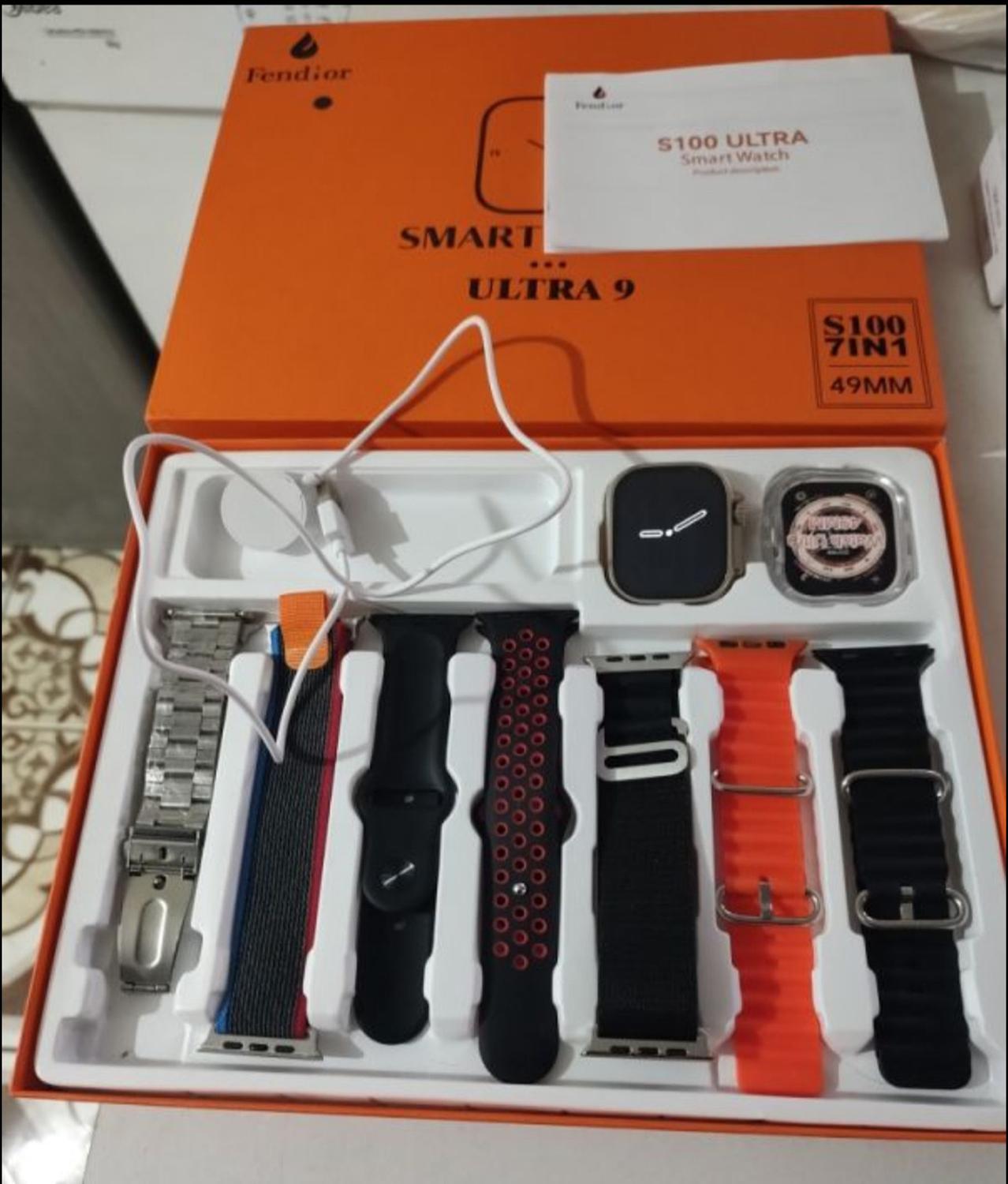 RELOJ INTELIGENTE S100 ULTRA NEGRO 2 - 7 CORREAS - 3