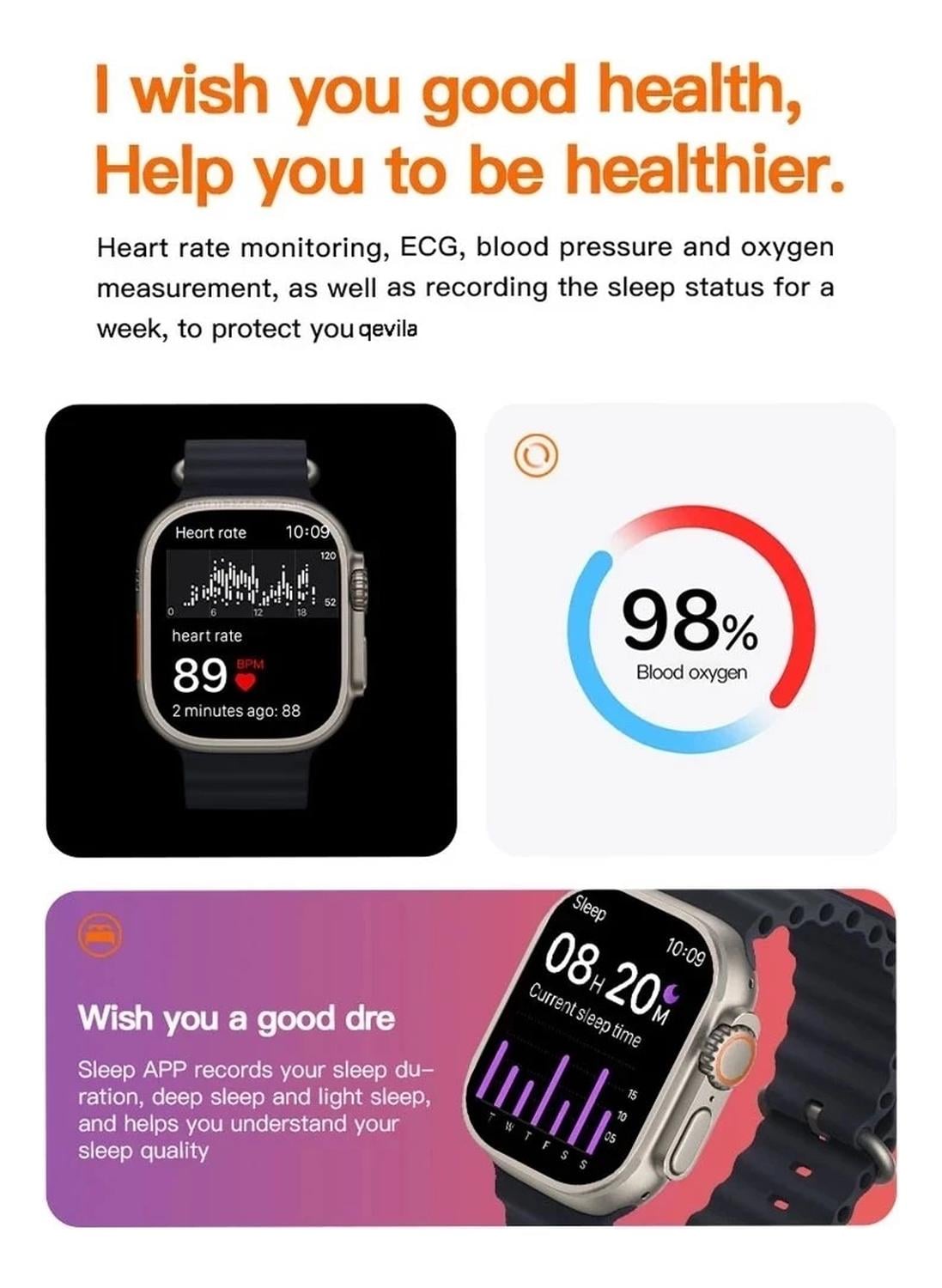 RELOJ INTELIGENTE SMARTWATCH WATCH 8 ULTRA - 9