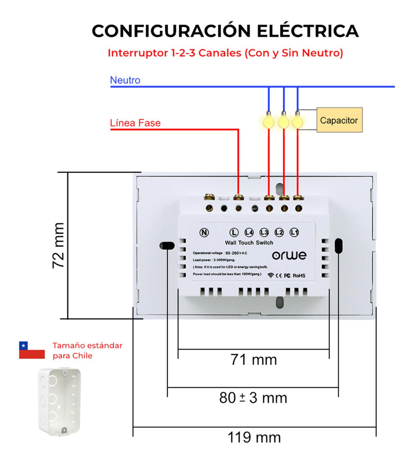 INTERRUPTOR INTELIGENTE WIFI BLANCO - 4