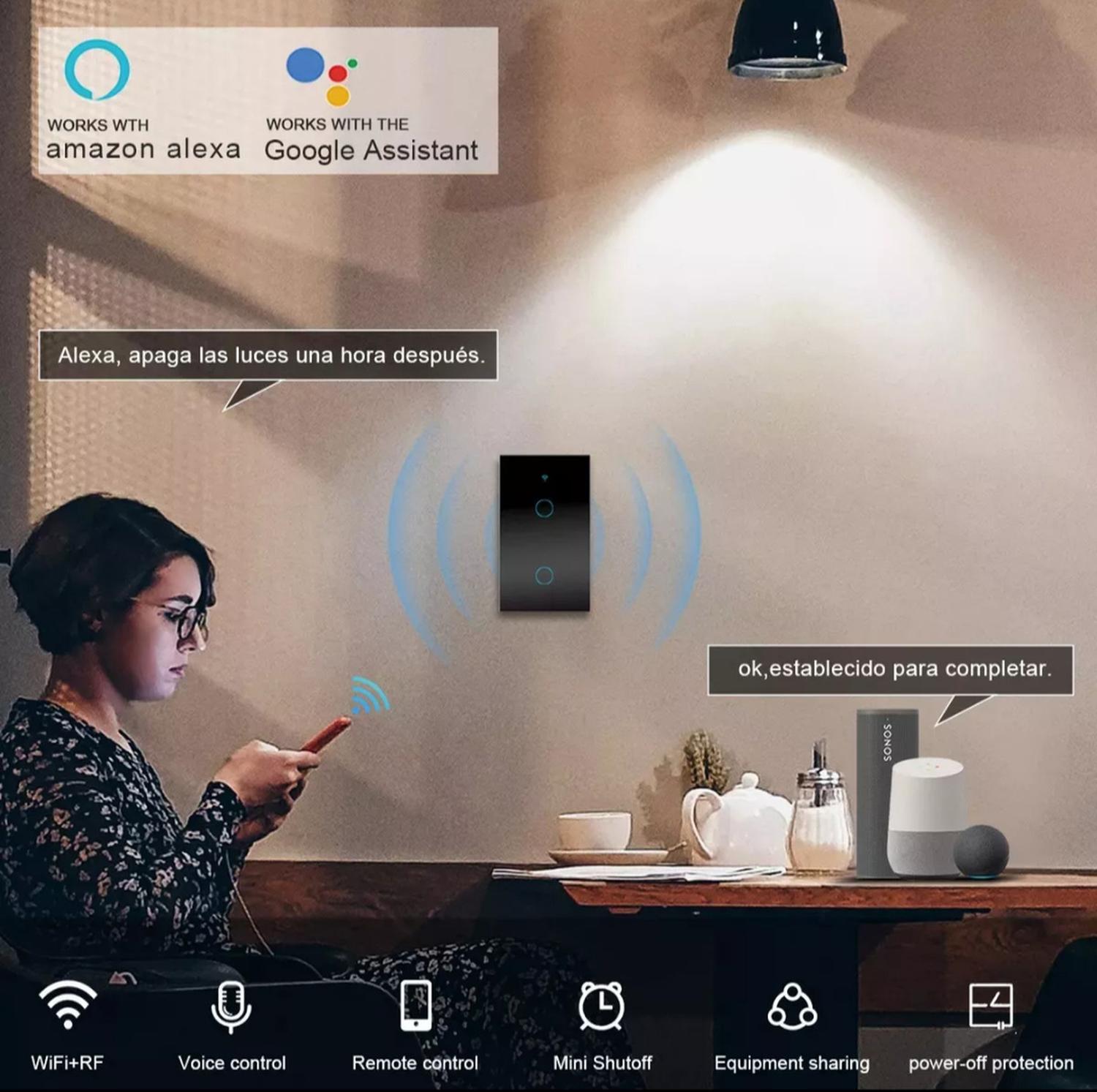 INTERRUPTOR INTELIGENTE WIFI BLANCO - 6