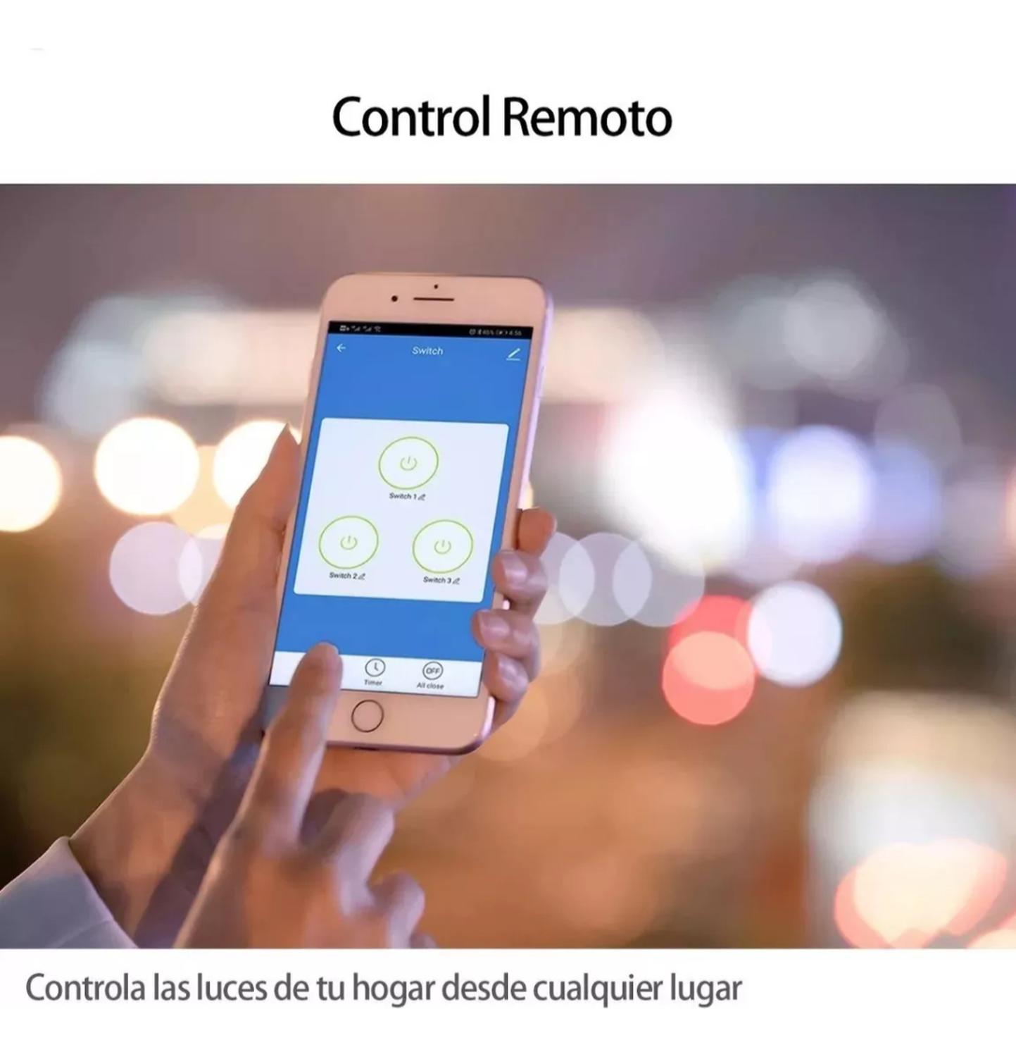 INTERRUPTOR INTELIGENTE TOUCH WIFI BLANCO SIMPLE - 5