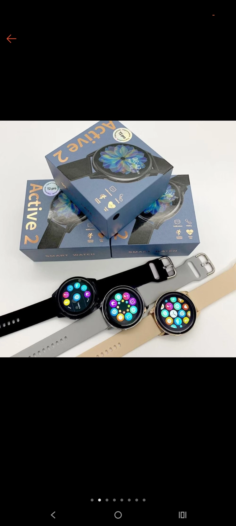 RELOJ  INTELIGENTE SMARTWATCH T2 PRO ACTIVE ORO - 2