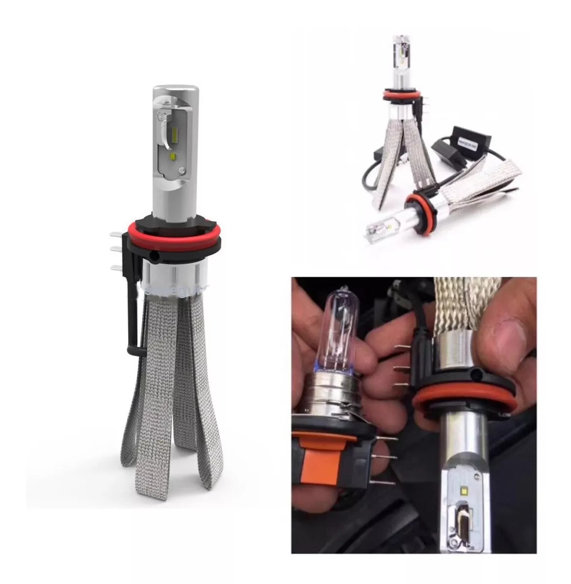 Kit Phare LED H4 6000K 72W - 8000 Lumens - Pour Ford Ranger (2 Ampoules) - Neuf Sous Blister