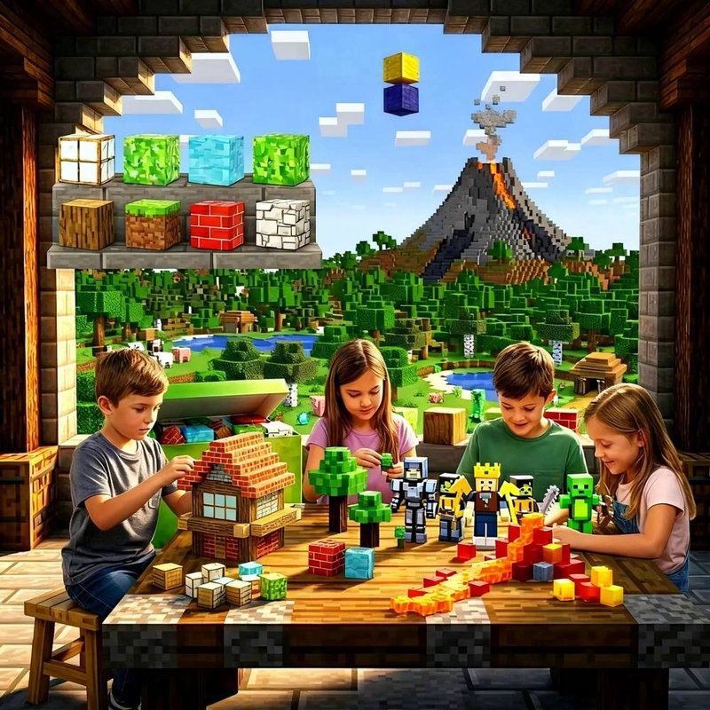 BLOQUES MAGNE TICOS MINECRAFT 120 PIEZAS FEEL THE POWER - 1