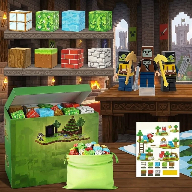 BLOQUES MAGNETICOS MINECRAFT 75 PIEZAS EN TOTAL GRAN CALIDAD - 2