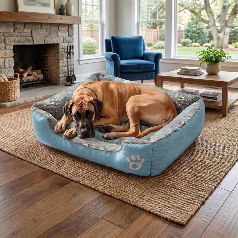 CAMA PARA PERRO RAZAS GRANDES ERGONOMICA ANTIESTRES - 4