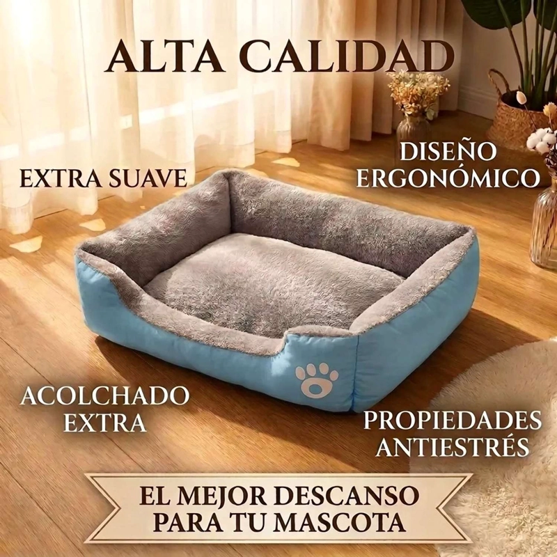CAMA PARA PERRO RAZAS GRANDES ERGONOMICA ANTIESTRES - 5