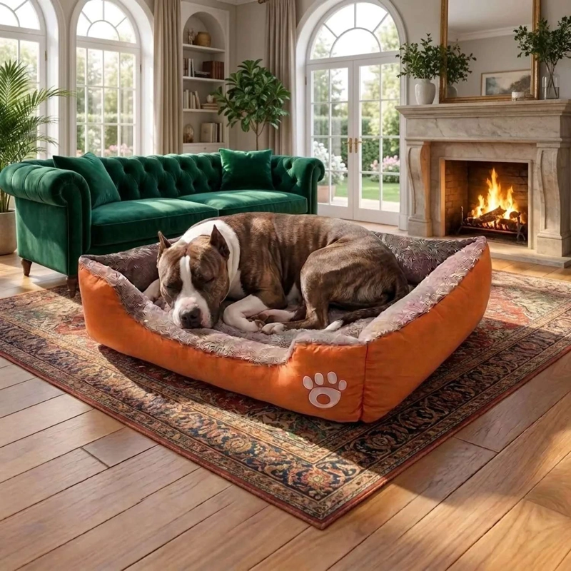 CAMA PARA PERRO RAZAS GRANDES ERGONOMICA ANTIESTRES - 5