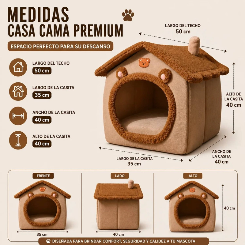 CASITA PARA PERRITOS O GATITOS CASA PARA MASCOTAS - 3