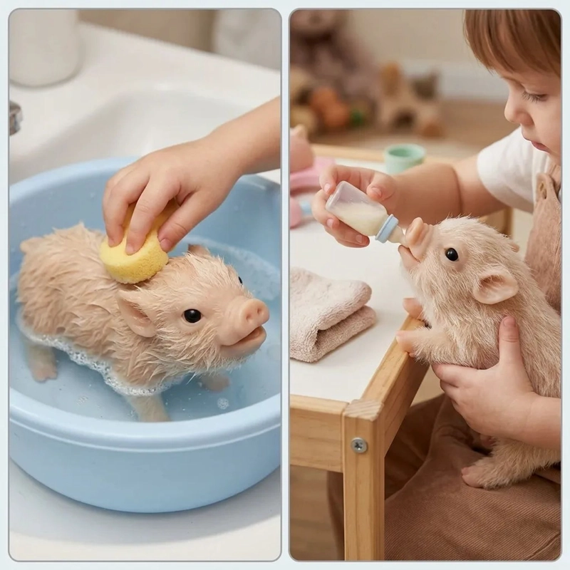 BEBE  CERDITO REBORN SILICONA MASCOTA REALISTA TIK TOK - 6