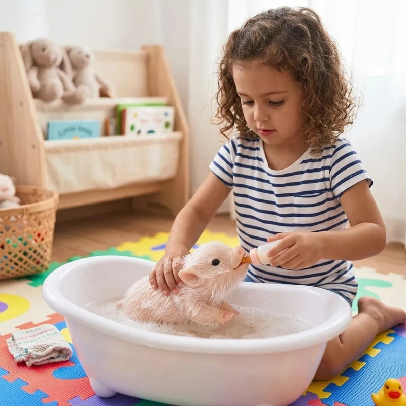 BEBE  CERDITO REBORN SILICONA MASCOTA REALISTA TIK TOK - 7