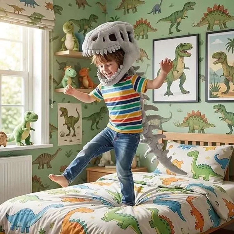 DISFRAZ DE DINOSAURIO TRAJE ESQUELETO HALLOWEEN NIÑOS - 1