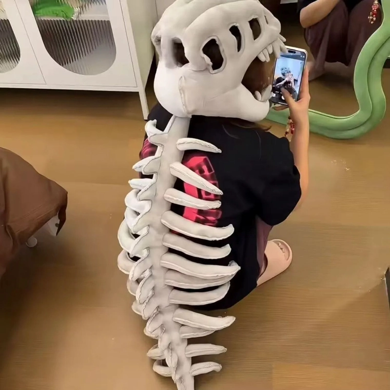 DISFRAZ DE DINOSAURIO TRAJE ESQUELETO HALLOWEEN NIÑOS - 5