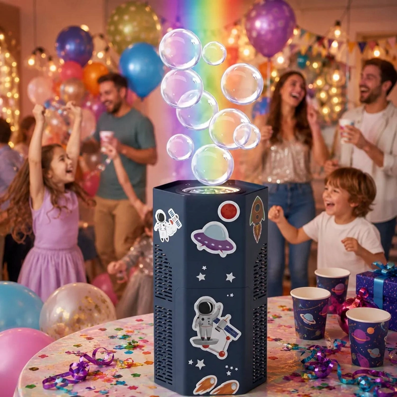 MAQUINA DE BURBUJAS ESPACIAL CON LUCES Y SONIDOS + 1 LIQUIDO - 7