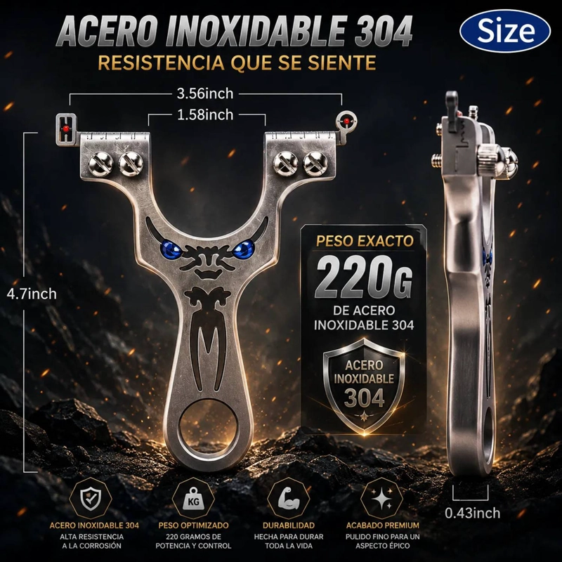 RESORTERA PROFESIONAL ACERO GRAN CALIDAD FEEL THE POWER - 5
