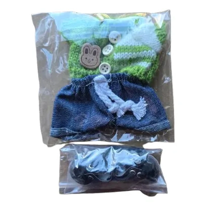 SET DE ROPA LABUBU ACCESORIOS 3 PIEZAS VERDE - 2