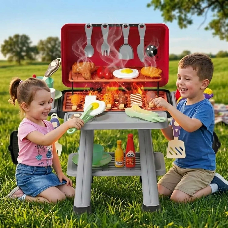 PARRILLA JUGUETE PARA NIÑOS SET DE ASADO INFANTIL - 1