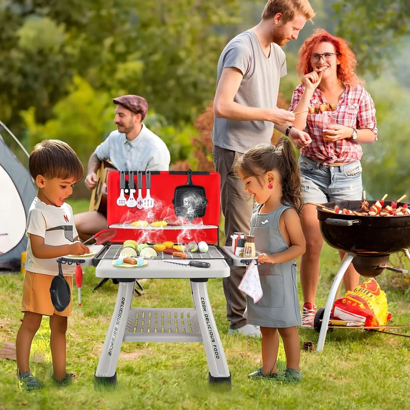PARRILLA JUGUETE PARA NIÑOS SET DE ASADO INFANTIL - 8