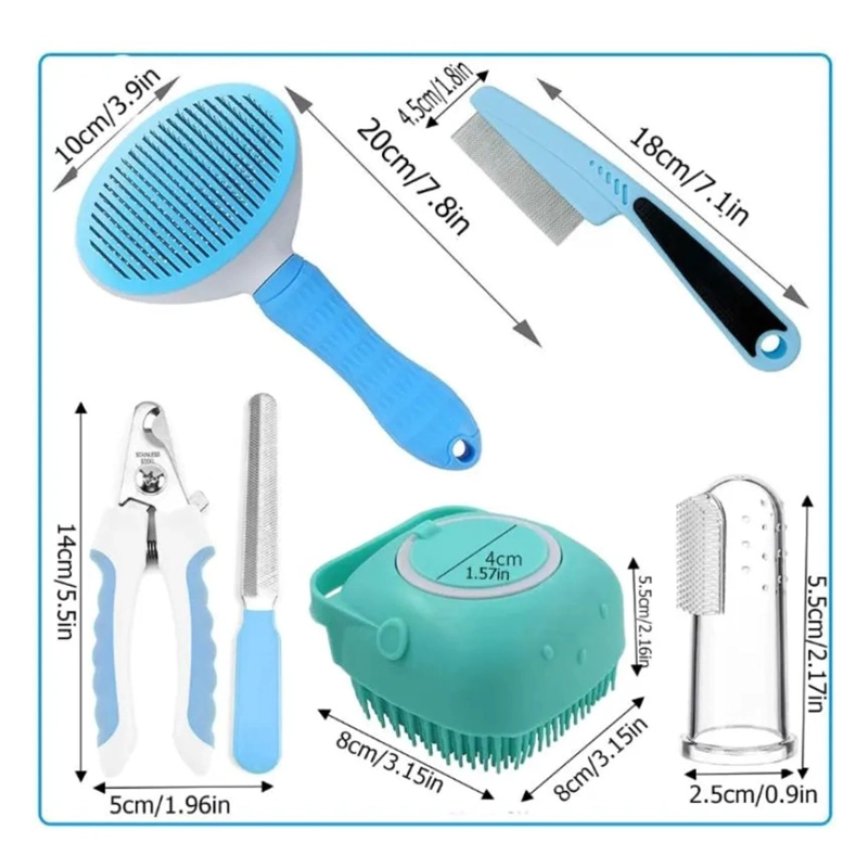 KIT DE ASEO Y BAÑO PARA PERROS 7 EN 1 FULL BODY - 2