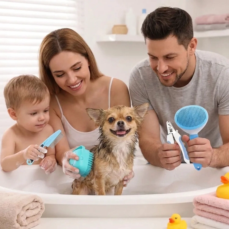 KIT DE ASEO Y BAÑO PARA PERROS 7 EN 1 FULL BODY - 4