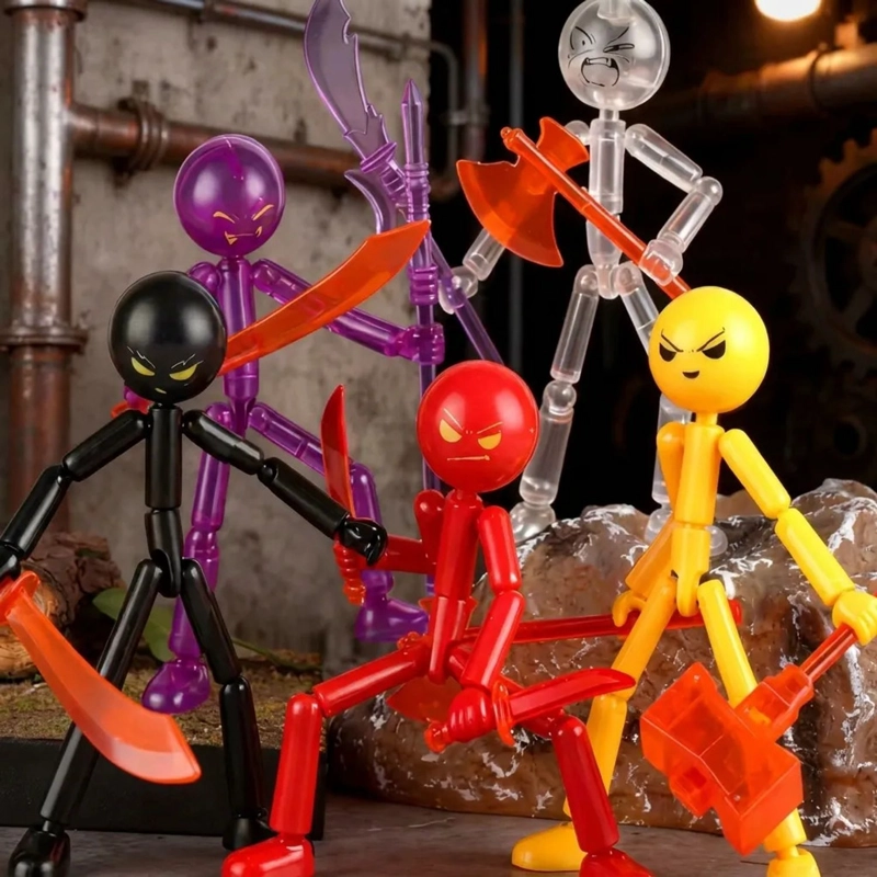 5 FIGURAS STICKMAN  MISION 13 SET DE ACCION - 1