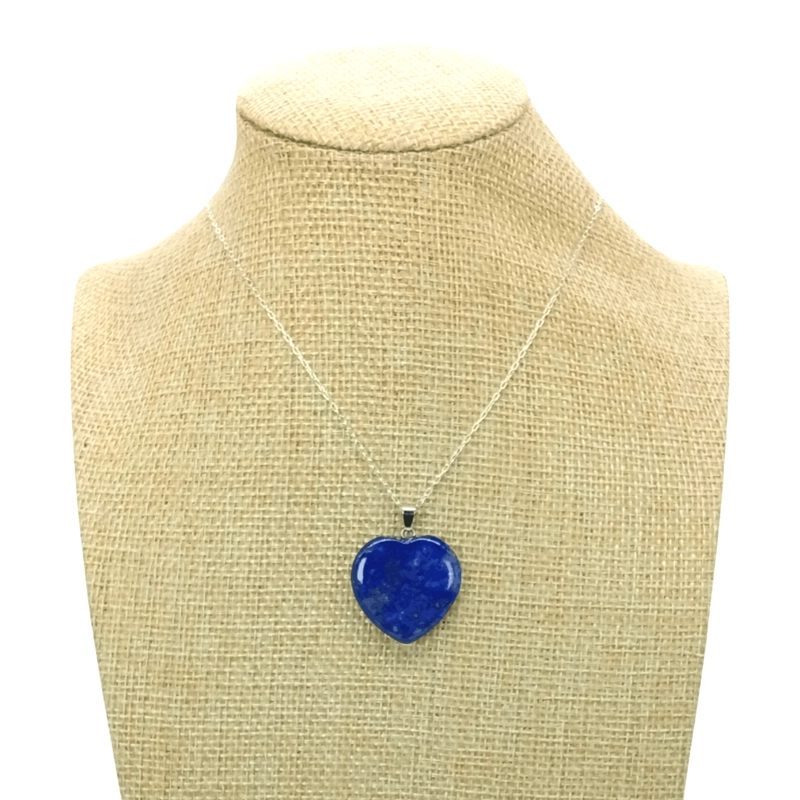 COLLAR CORAZON DE LAPISLAZULI ORIGINAL CON CADENA DE PLATA - 5