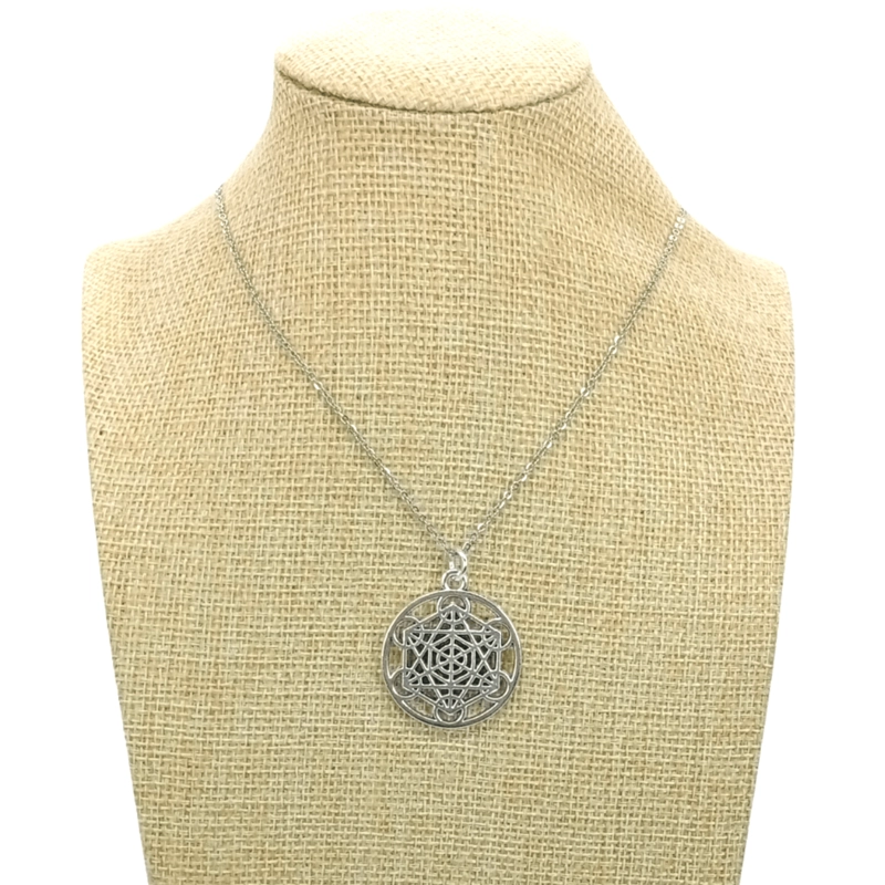 COLLAR CUBO METATRON GEOMETRIA SAGRADA ACERO INOXIDABLE - 7