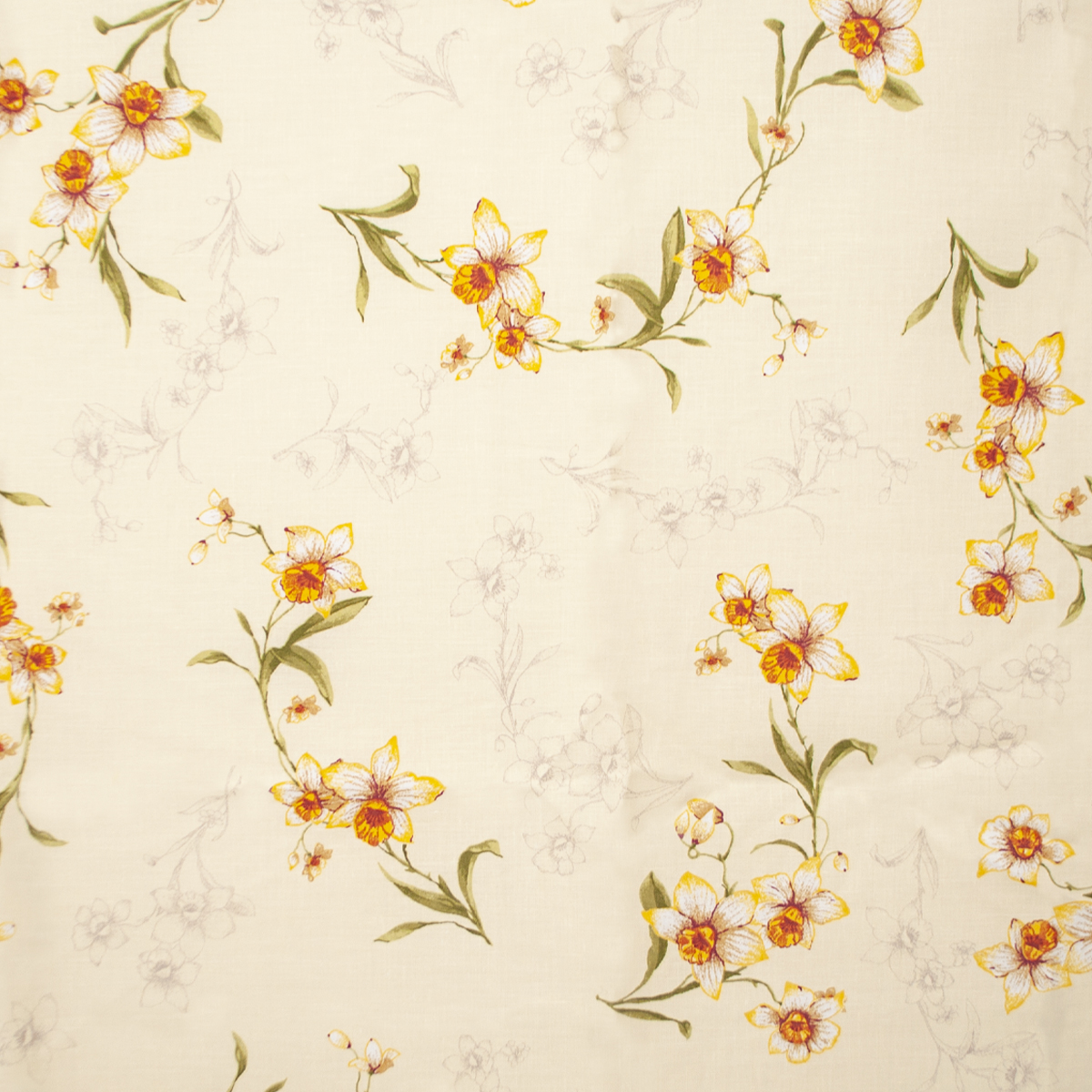 SET SÁBANA PALERMO NARCISO 1.5 PLAZAS 144 HILOS IVORY ESTAMPADO - 4