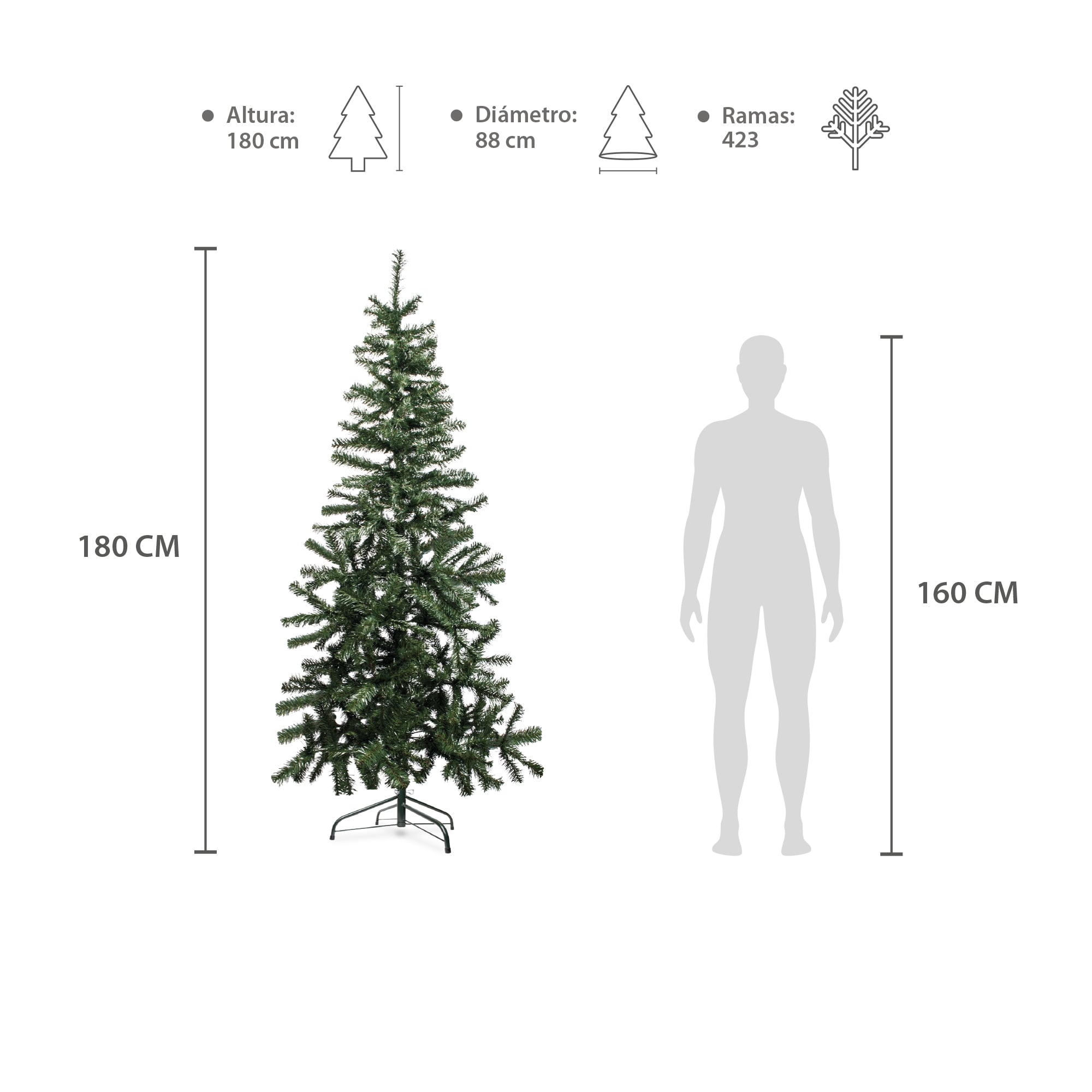 ARBOL DE NAVIDAD 180 CM - 2