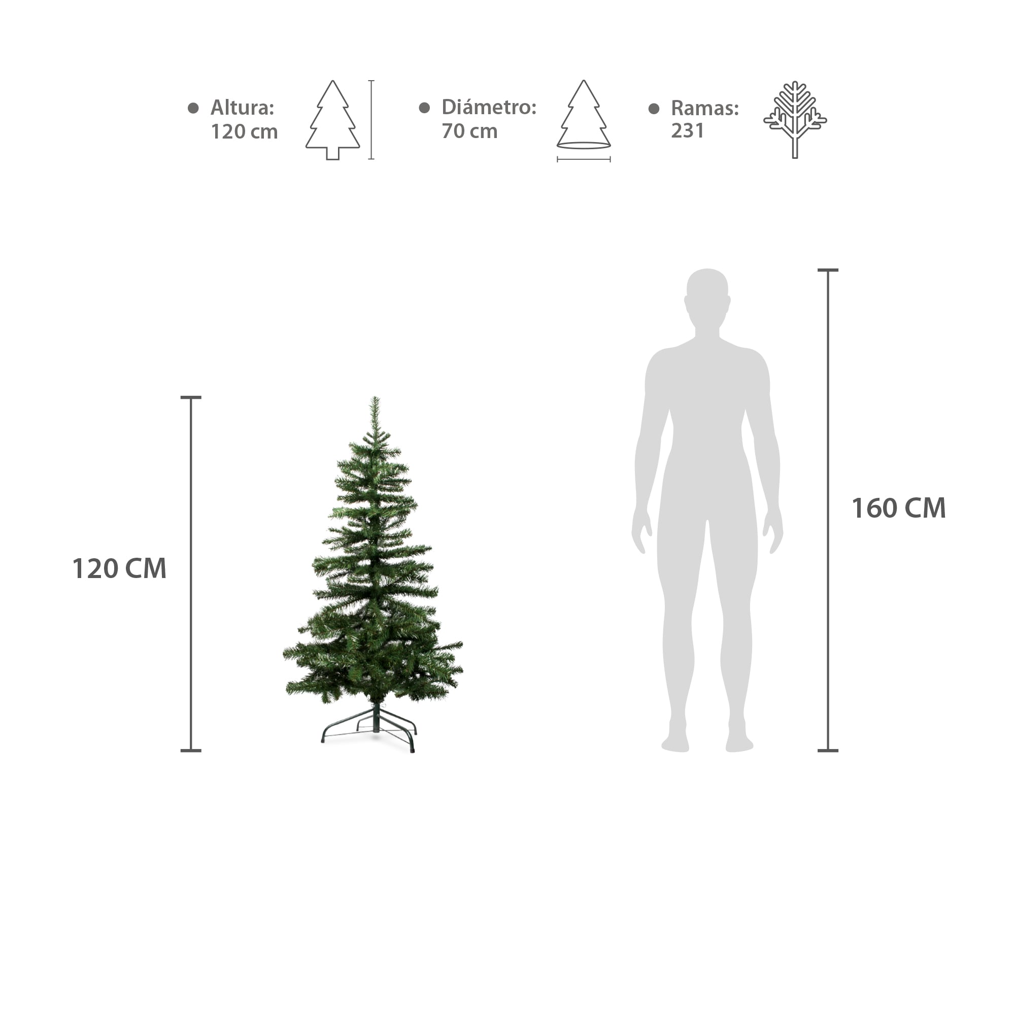 ARBOL DE NAVIDAD 120 CM - 2